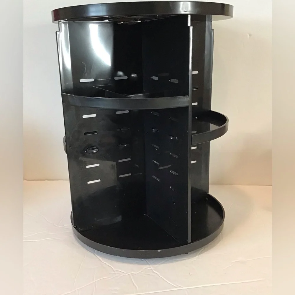 Make-up Storage Holder Black Adjustable Rotating Organizer